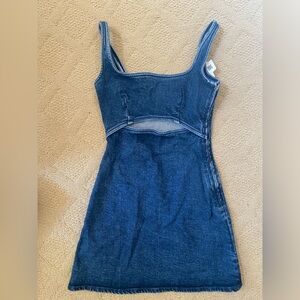 Zara denim cutout dress